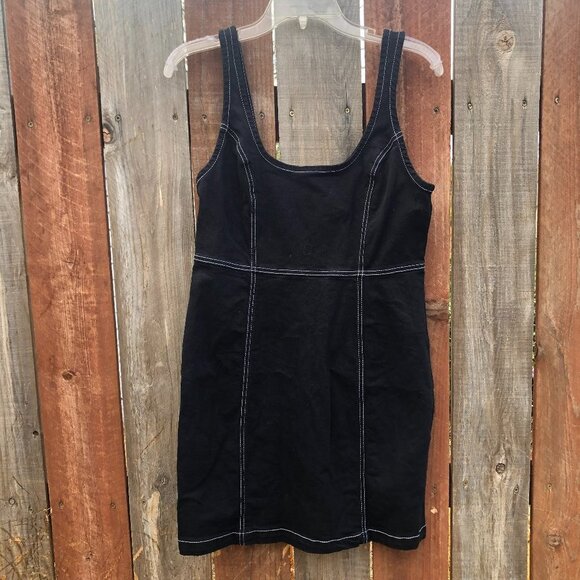 Cotton On brand black denim mini dress size M - Picture 1 of 4